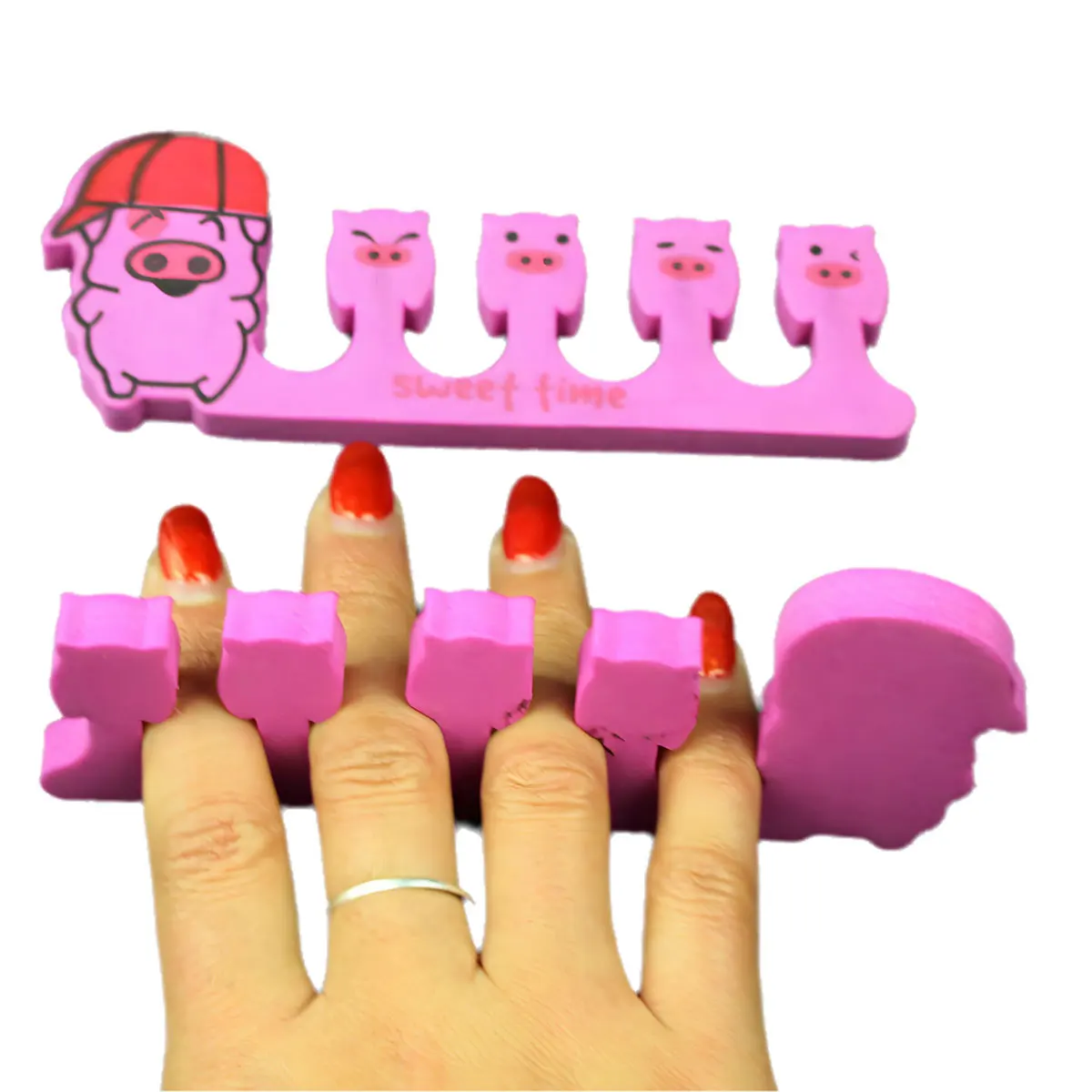 50 pcs/lot Nail Art Toe Separators Fingers Foots Sponge Soft UV Gel Polish Beauty Tools Manicure Pedicure Pack Nail