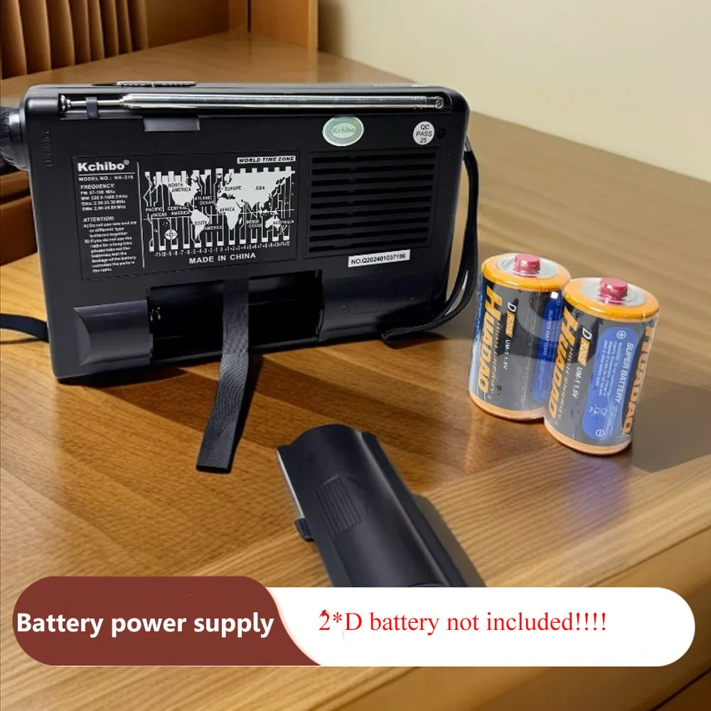 Mini Portable Full Band Radio High Sensitivity FM AM SW1-18 DSP Radios with HD Frequency Indicator Window Extra Long Antenna