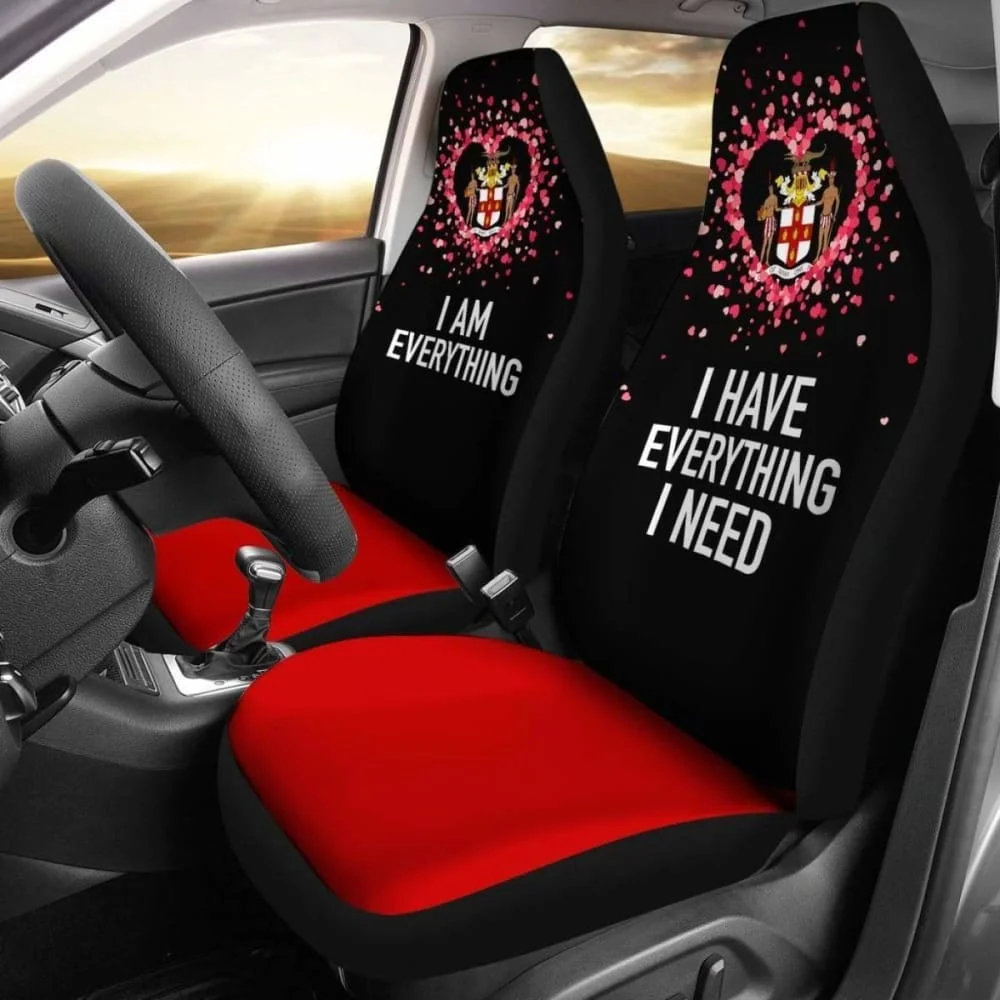 

Jamaica Car Seat Covers Couple Valentine Everthing I Need (Set Of Two) 161012,Pack of 2 Universal Front Seat Protective Cover