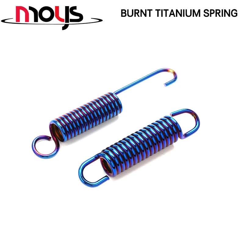 Motorcycle side bracket, parking rack, large foot bracket, side burned titanium plated gold spring motorcycle kickstand