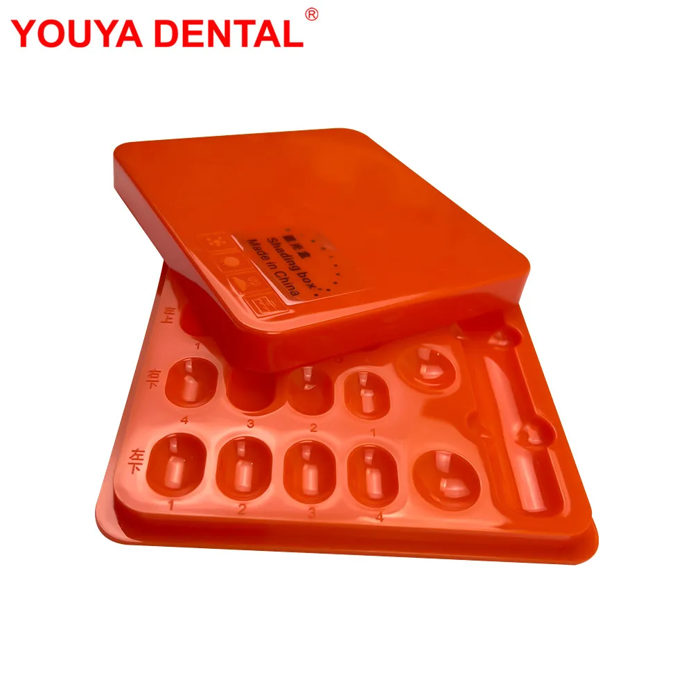 

1pcs 19 Holes Shading Light Storage Box Dental Resin Shading Box Case Color Toning Synthctic Acrylic Dentistry Dentist Materials