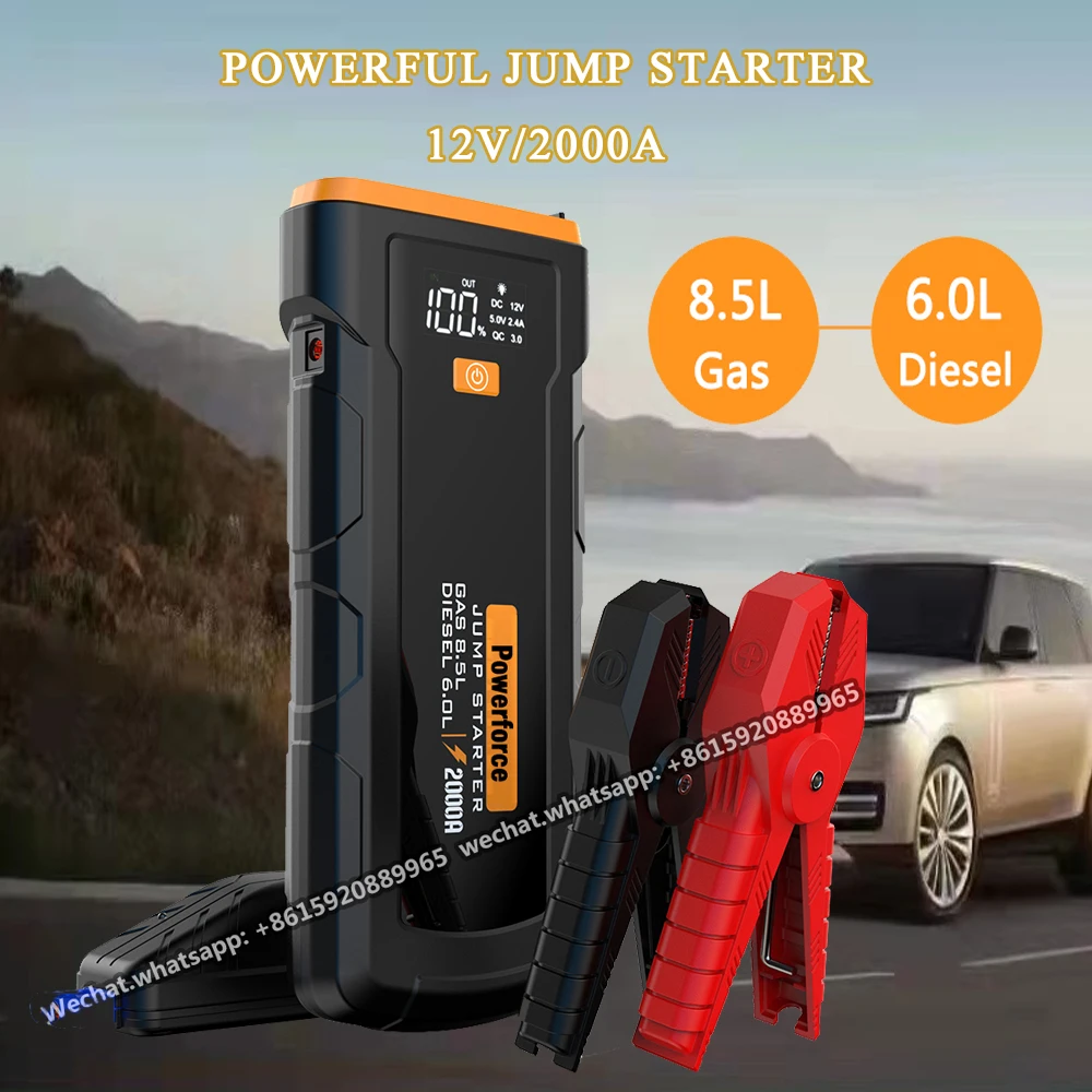

12V Car Jump Starter Device Portable Charger Auto Booster External Battery Fast Charge 25800mAh Powerful Power Bank for Car