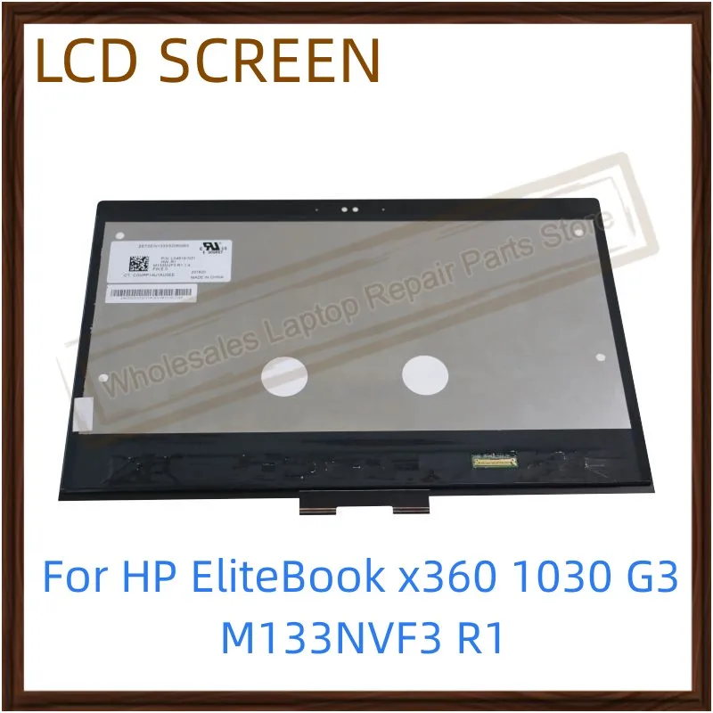 Schermo Da 13.3 "Per Hp Elitebook X360 1030 G3 Led Lcd Touch Screen Display Digitizer Panel Assembly Muslimyr1 1920 X1080 40Pin