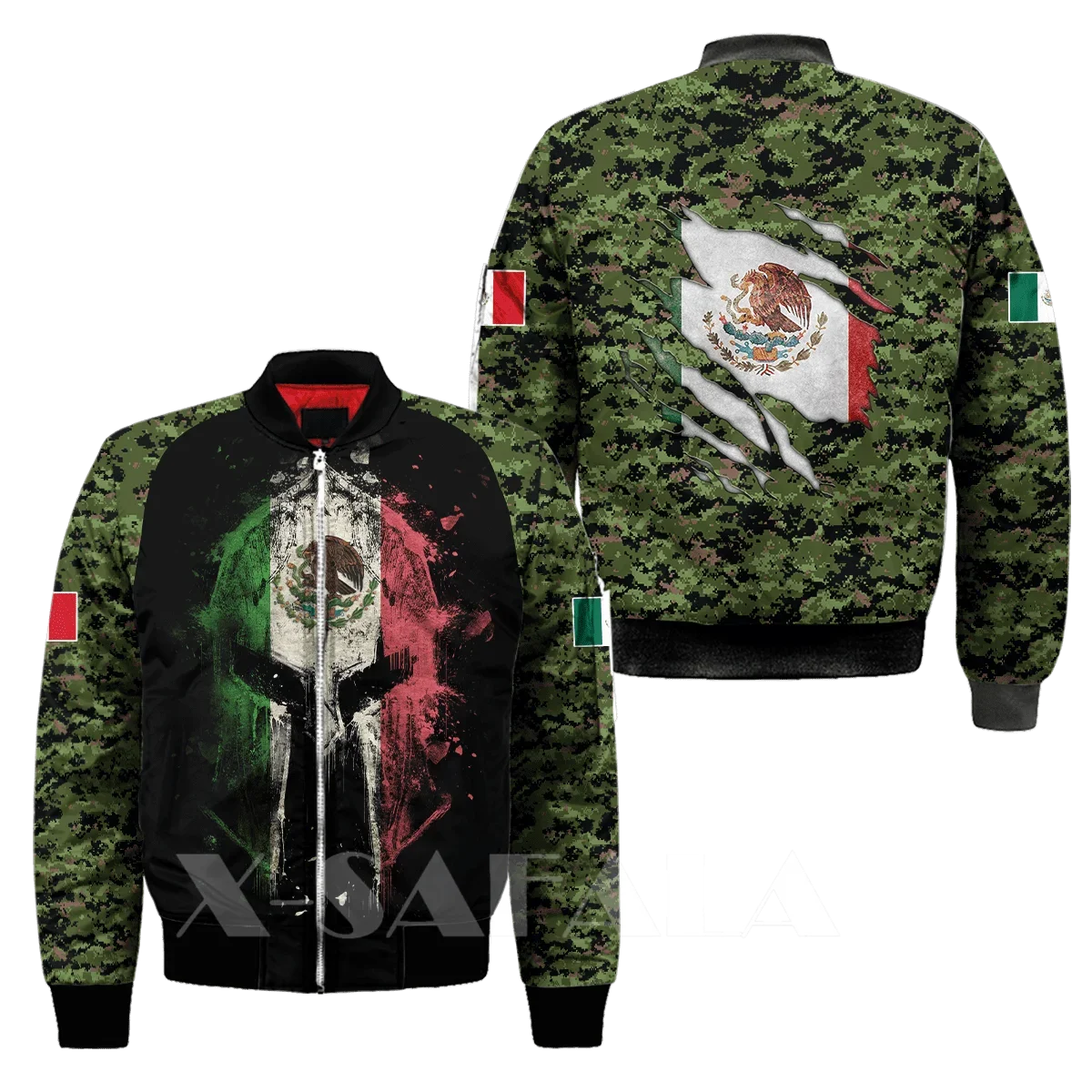 

Aztec Mexican Mens 3D Print Bomber Jackets Zipper Flight Jacket Casual Unisex Harajuku Women Streetwear Thick Coats-5