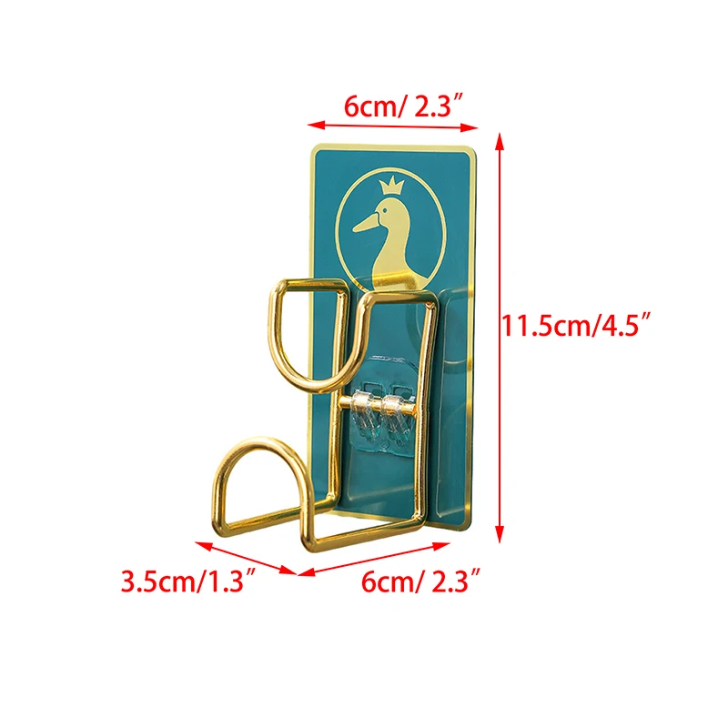 1Pcs Punch-Free Sticky Bathroom Kitchen Traceless Washbasin Save Space Organizer Wall Mount Hook Holder Adhesive Storage Rack