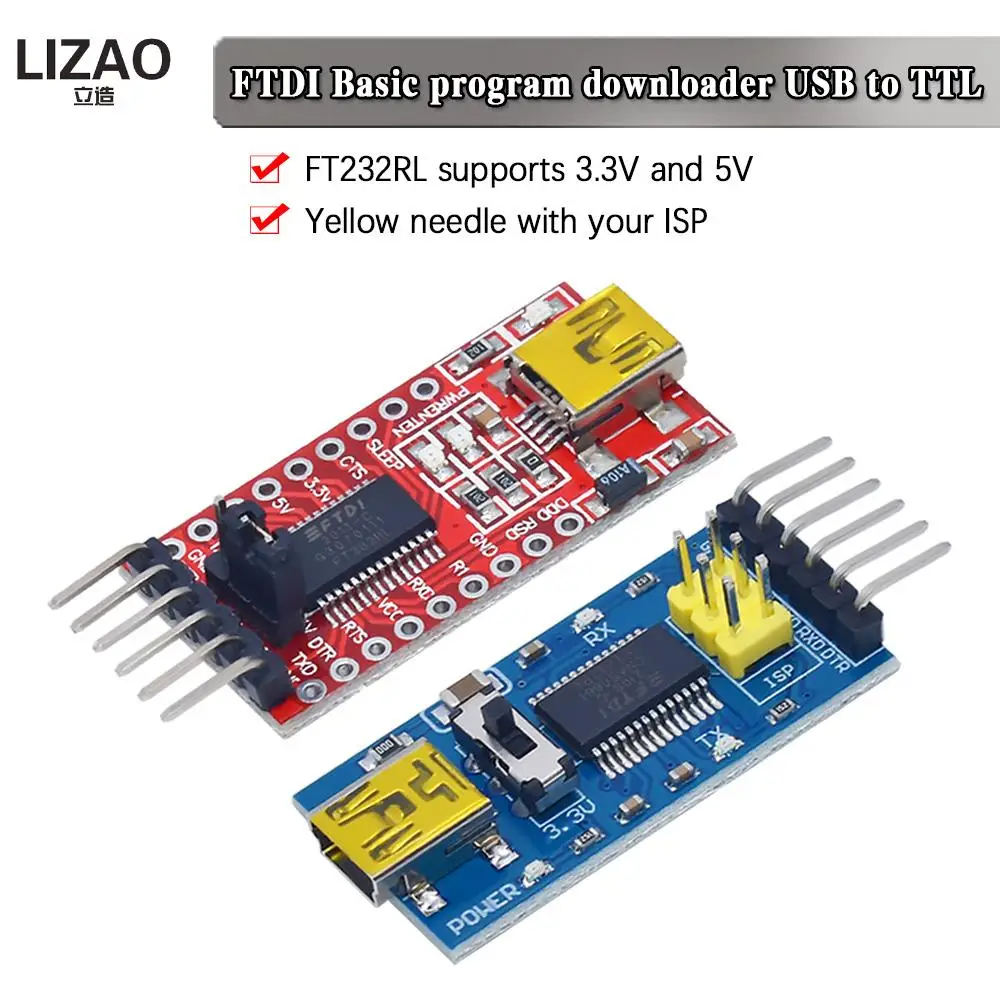 Lizao Ft232Rl Ftdi Usb 3.3V 5.5V A Ttl Modulo Adattatore Seriale Per Arduino Ft232 Mini Port. Acquista Una Buona Qualità Per Favore Scegli Me