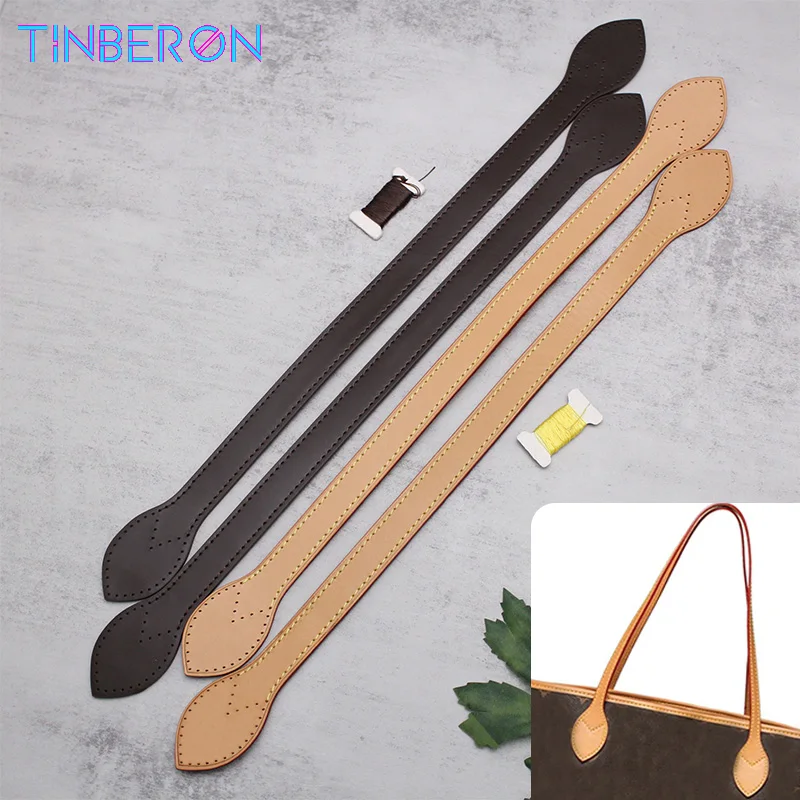 TINBERONLuxuryHandbagDIYHandleStraps40cmGenuineLeatherBag