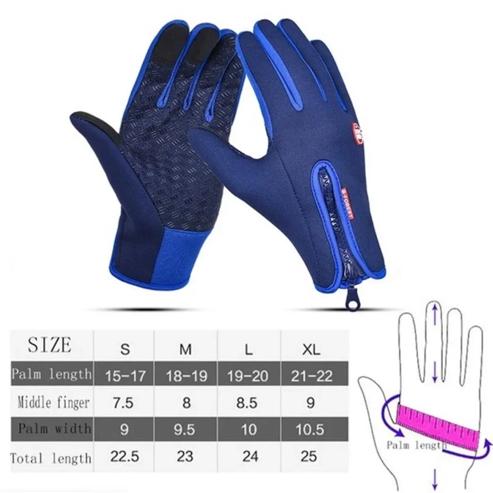 Winter Gloves for Men Women Touchscreen Warm Outdoor Cycling Driving Motorcycle Cold Resistance Gloves Windproof Non-Slip Gloves 6