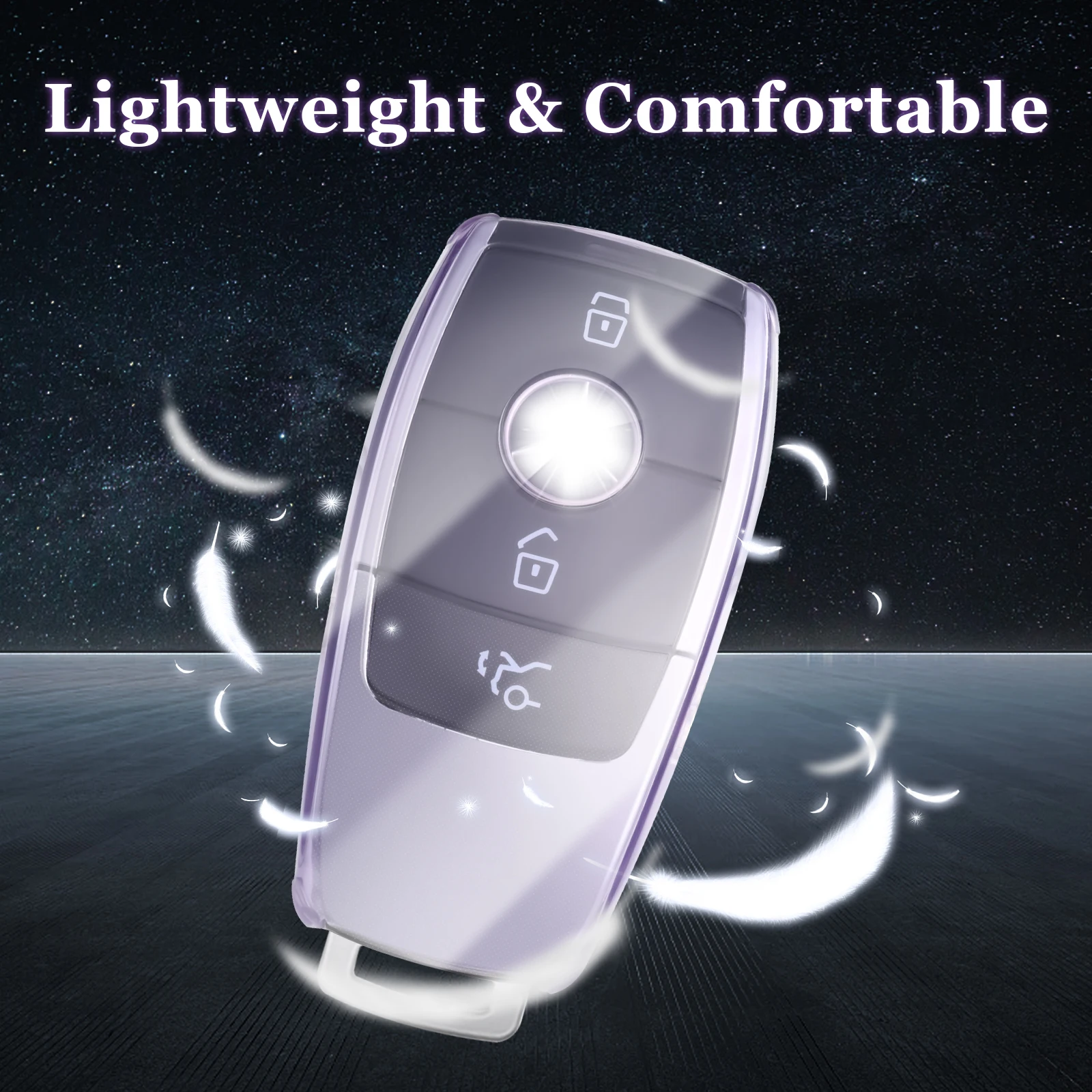 Sleek Transparent Car Key Fob Protector Cover