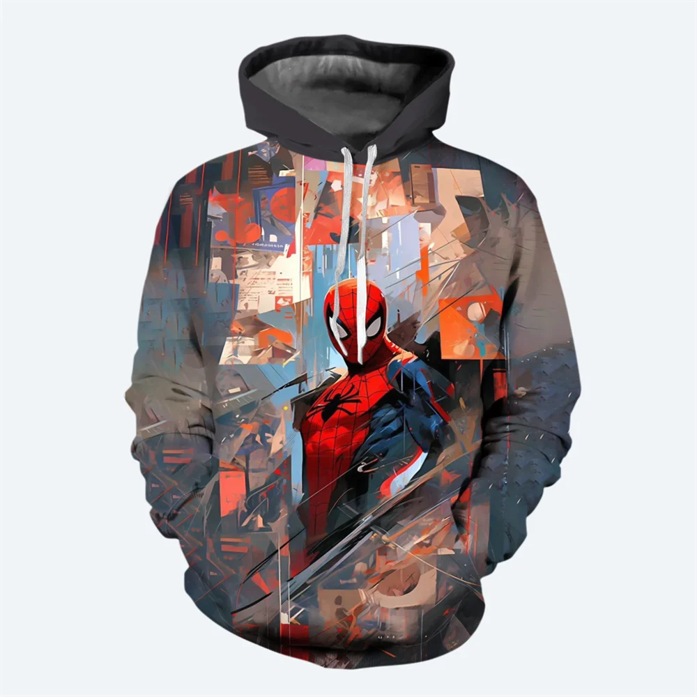thumbnail image 1 of Nuevas sudaderas con capucha para hombre de otoño e invierno con estampado 3D de Marvel Spider-Man, suéteres de moda callejera, sudaderas casuales de hip-hop para hombre, 1 of 5