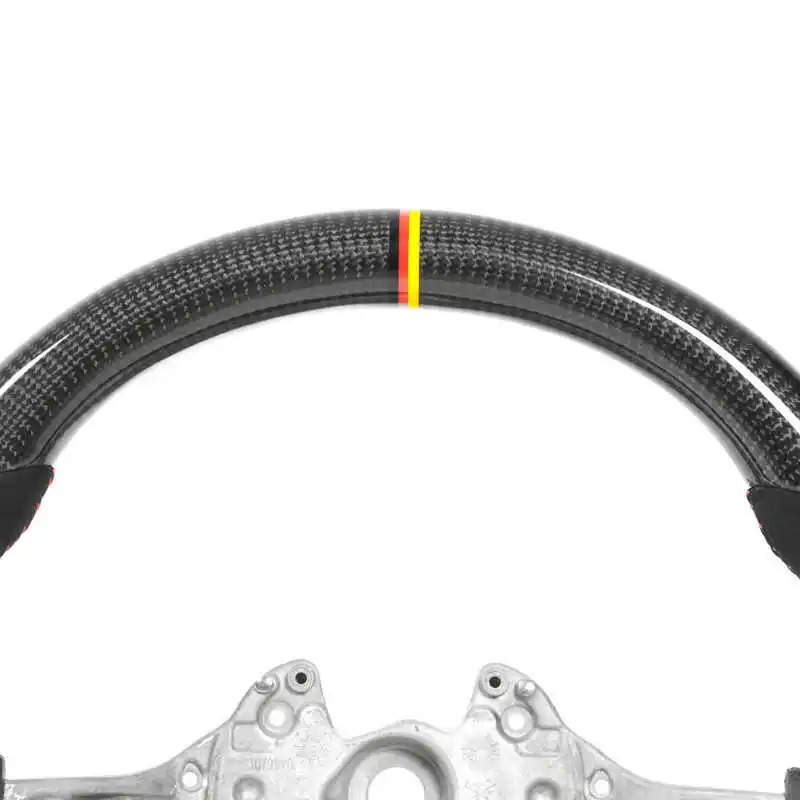 Direksiyon 탄소 섬유 스티어링 휠 독일 삼색 센터 스트라이프, BMW F20 F22 F30 F32 F87 F80 F82 M140i M2 M3 M4 아라바용