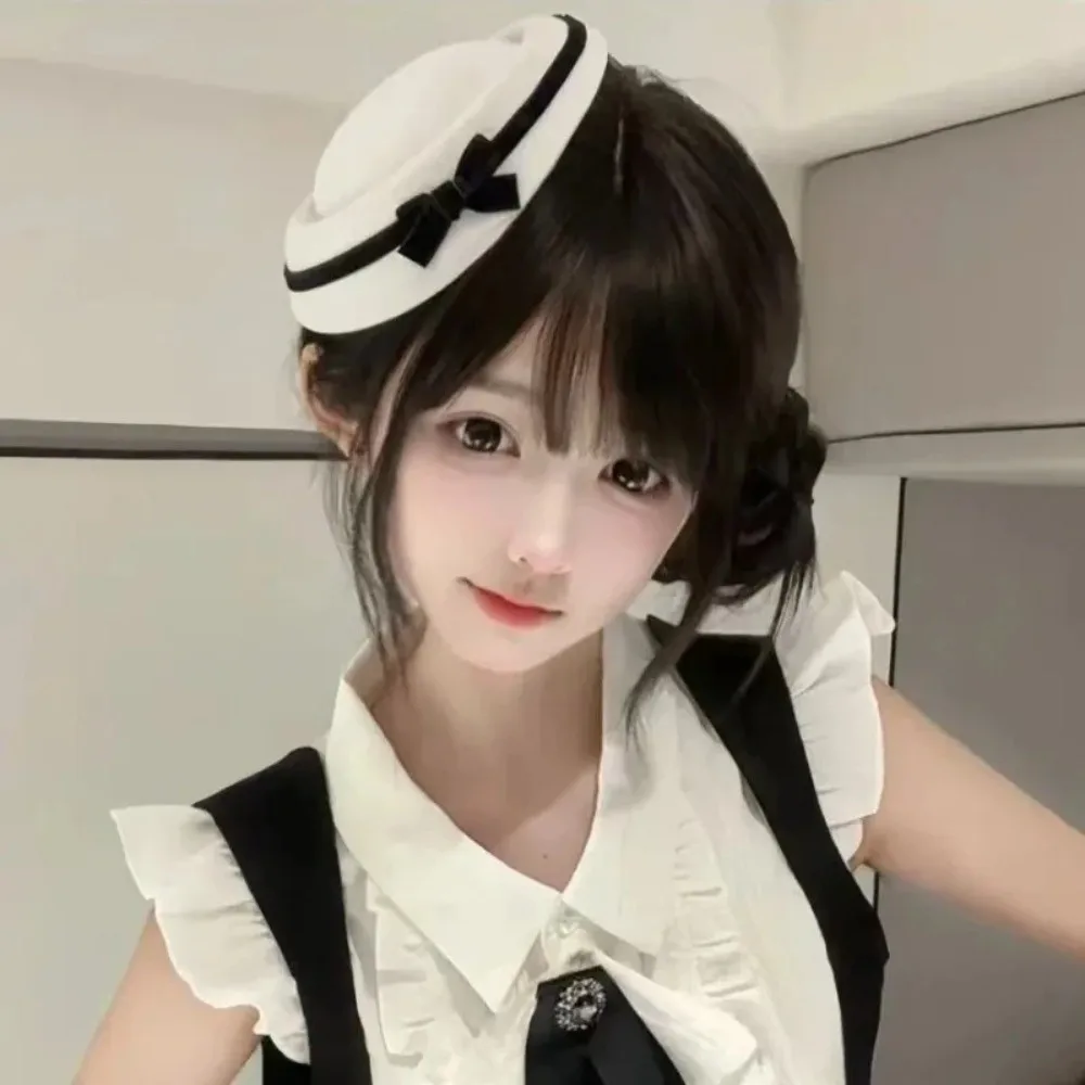 Velvet Navy Bow Beret Hairclip – Elegant British Style Hair Accessory