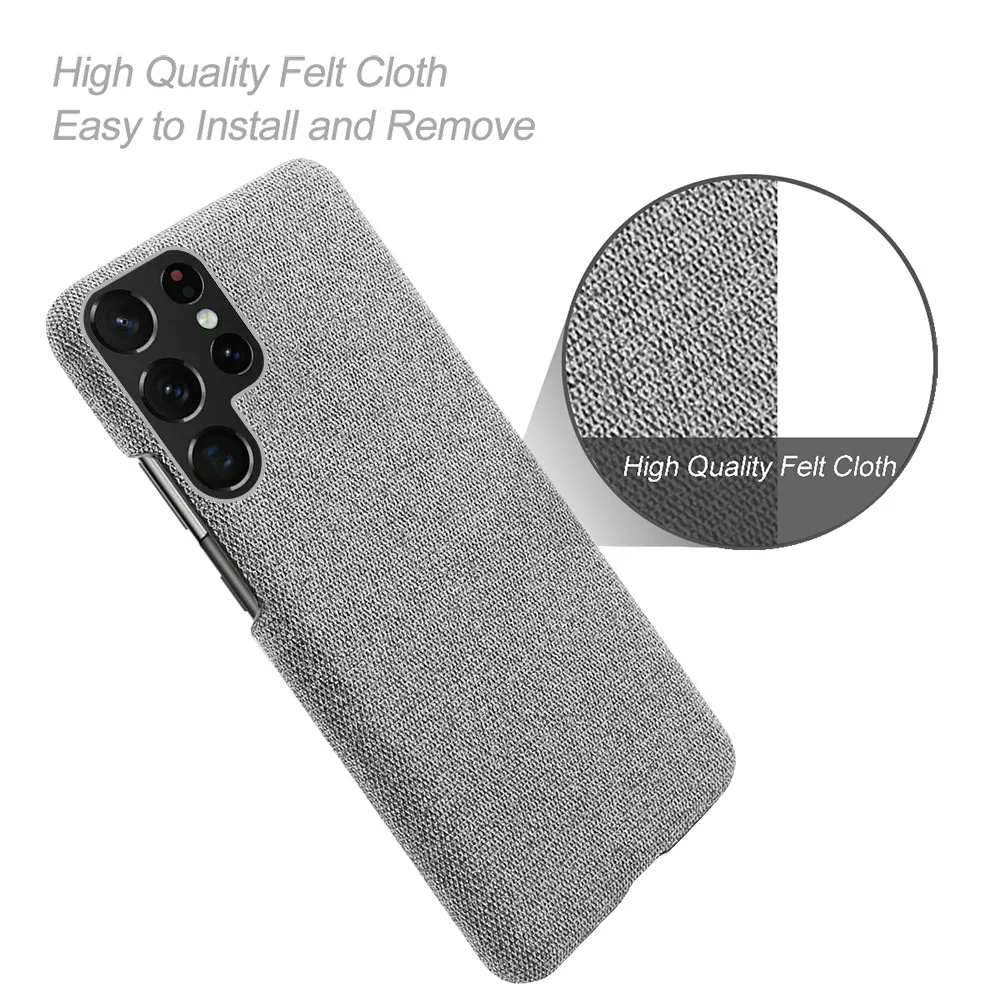 

Samsung S22 Ultra For Samsung Galaxy S22 S22 Plus S22 Ultra Case Cloth Texture Fit Case Luxury Febric Cover For S22Ultra S22Plus