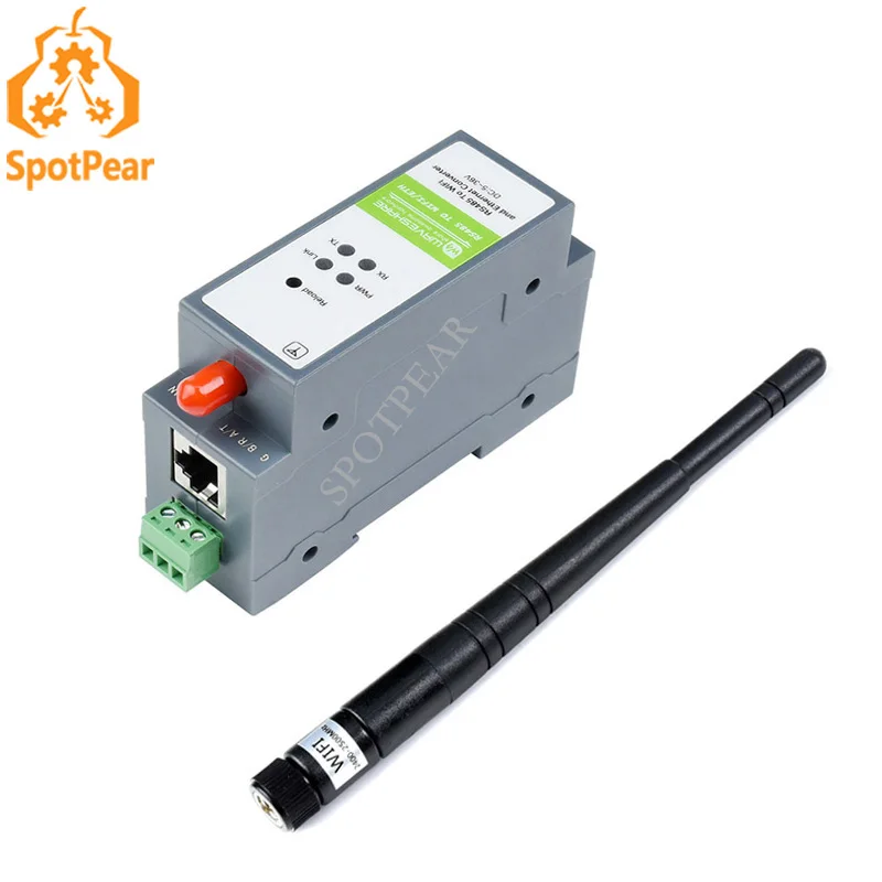 para Wifi Ethernet Módulo Ferroviário-montar Servidor Serial Modbus Mqtt Gateway Rs485