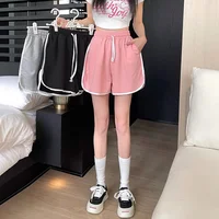 Summer Girls Comfortable Loose Fit Short Pants Women Drawstring High Waist Solid Joggers Lady Ins Fashion Casual Shorts - Image 6