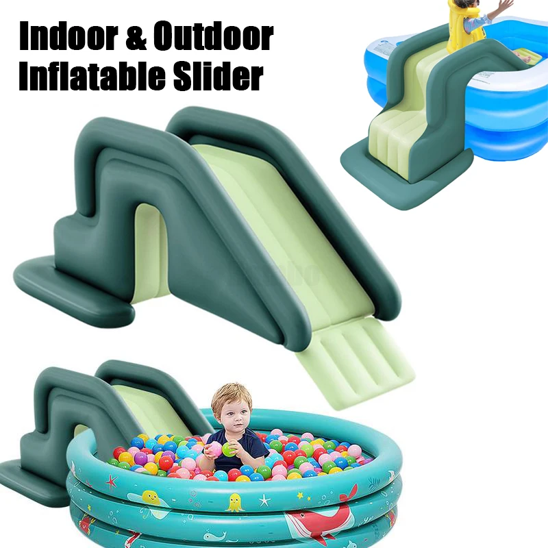 

Inflatable Water Slider Stable Wider Steps Swimming Pool Supplies Kids Children Bouncer Castle Summer Amusement Water Play Toys