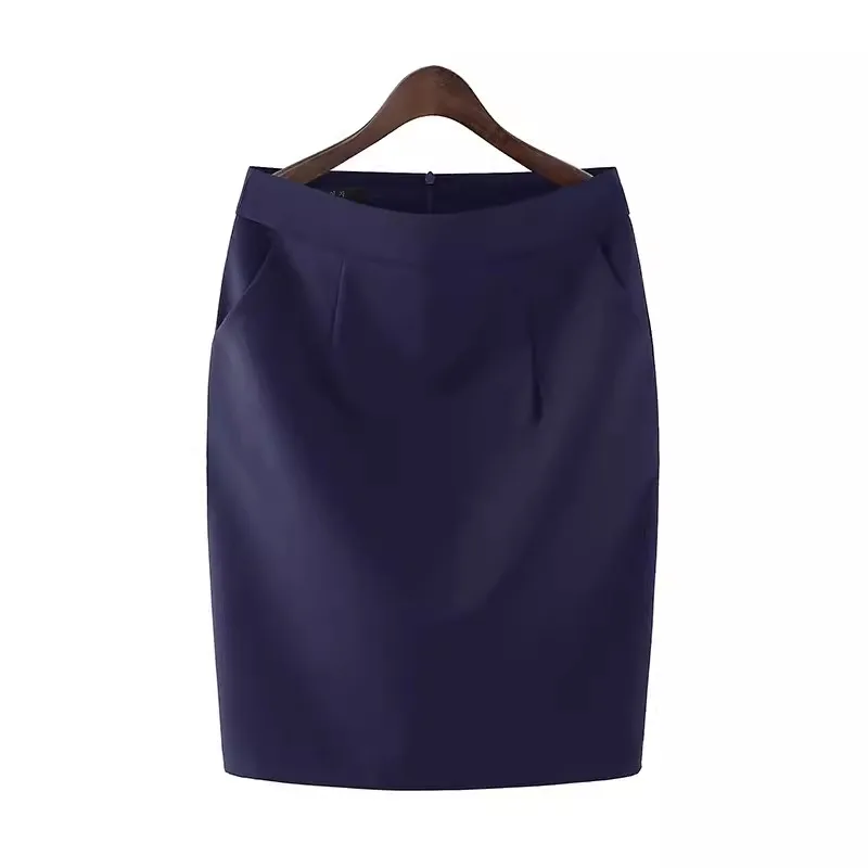 With Pockets Work Wear High Waist Size Mini Formal Skirts Women