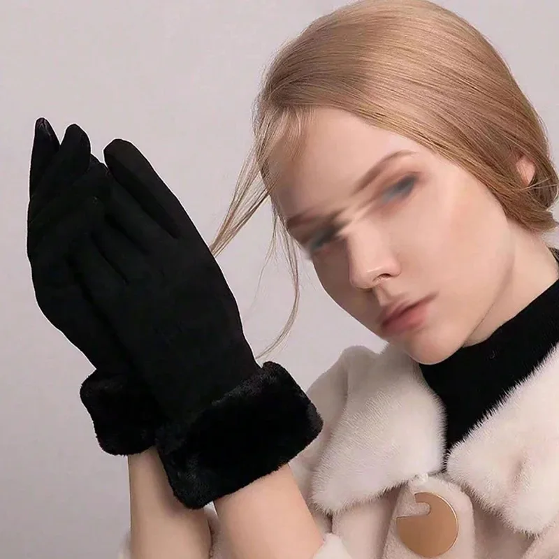 Women's Gloves Warm Windproof Winter Gloves For Women Cold Resistant Touch Screen Gloves Finger gloves Christmas Accessories - 3
