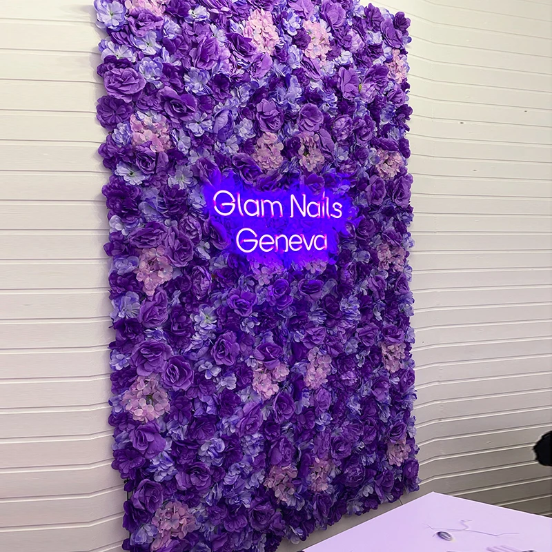 DIY Flower Wall Panel Purple Flowers Wedding Decorations Aliexpress