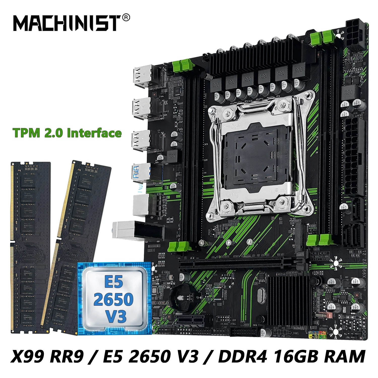 MACHINIST X99 PR9 マザーボードキットセット TPM2.0ポート LGA 2011-3