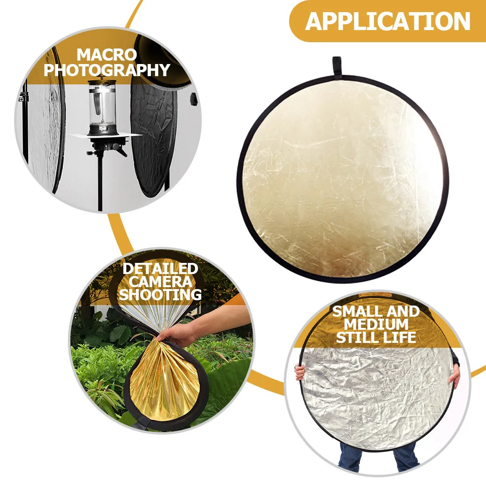 2 in 1 접이식 사진 반사판 견고한 나일론 접이식 디스크 휴대용 사진 비디오 조명 반사판 액세서리