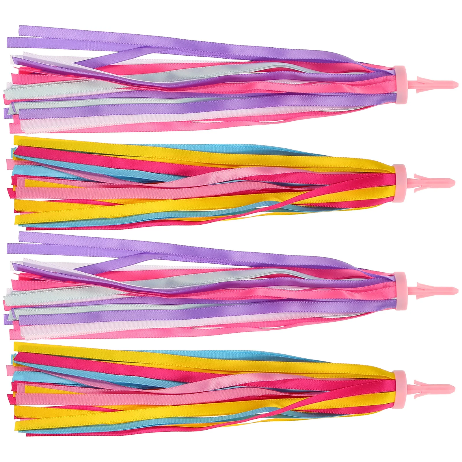 

2 Pairs Kids Bike Handlebar Scooter Streamers Tassel Ribbon Carrier Accessories for Boys 300MM Yellow Purple