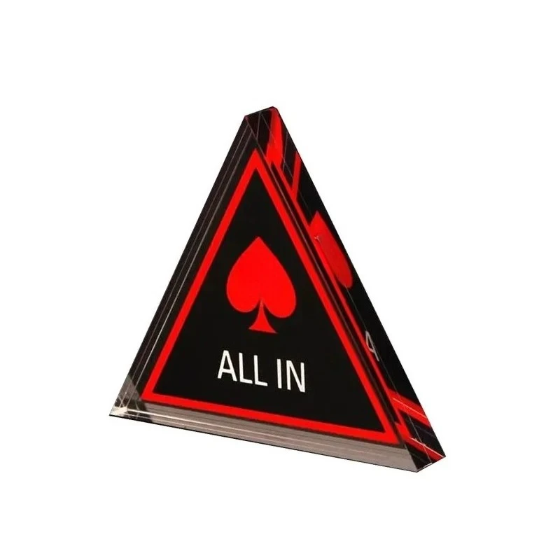 Poker Chips 1 PCS Glass ALLIN Double-sided Texas Poker Chip