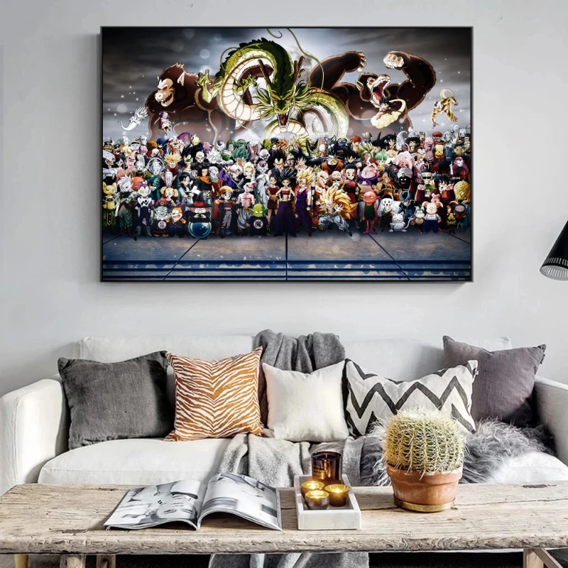 

Japan Anime Figures Dragon Ball HD Poster Wall Art Canvas Painting Goku Modern Wall Prints Vintage Room Home Decoration