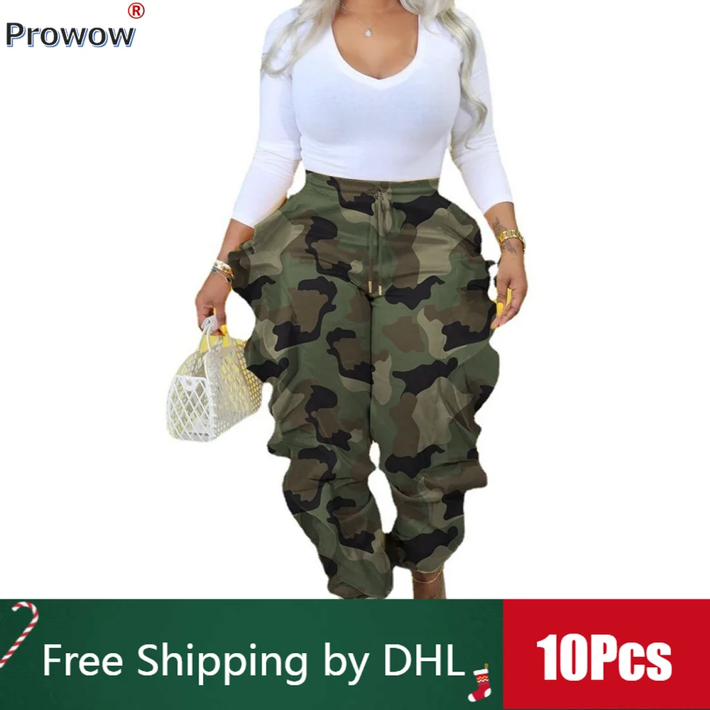 

10 Pcs Bulk Camouflage Drawstring Trousers Women Summer 2023 Y2k Cute Ruffles Joggers Pants Streetwear Sweatpants Wholesale 9752