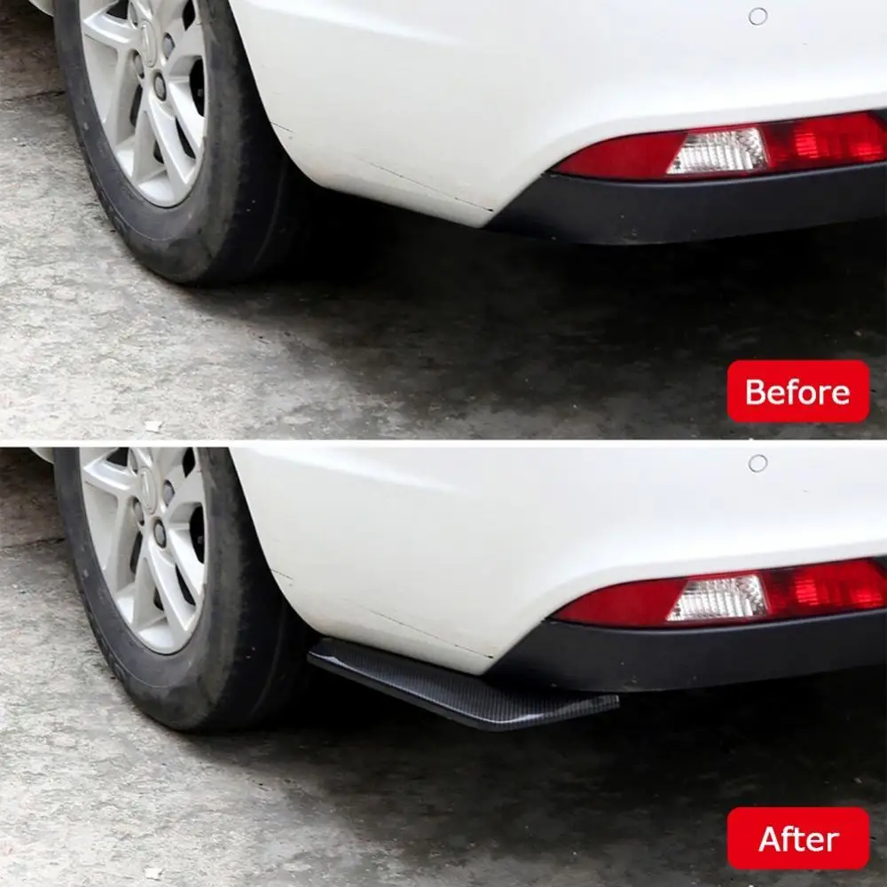 Car Rear Spoiler Universal Accessories 2Pcs Rear Bumper Lip Diffuser Splitter Scratch Protector