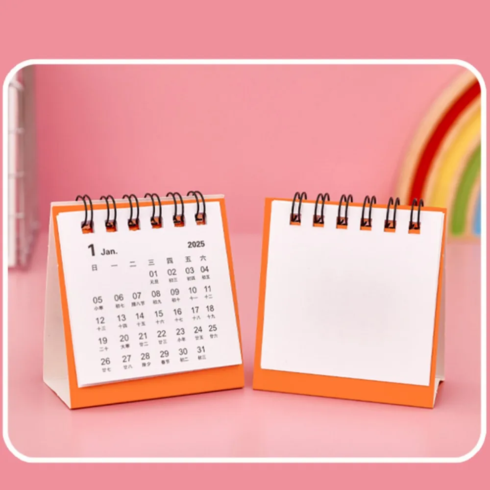 Desk Calendar .7-.12 Kawaii Mini Calendar Books Cartoon Standing Flip To Do List Daily Monthly Yearly Planner
