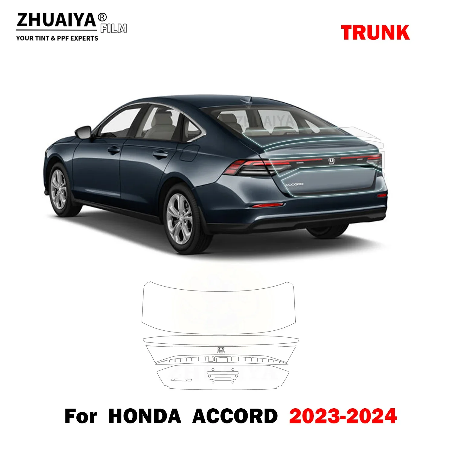 

2023-2024 для HONDA ACCORD багажник ТПУ PPF комплект защитной пленки для краски мил пленка для кузова автомобиля автомобильные наклейки аксессуары