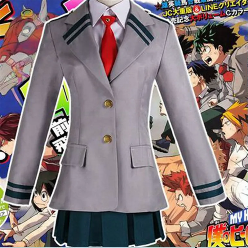 

Boku No Hero Academia AsuiTsuyu Yaoyorozu Momo School Uniform My Hero OCHACO URARAKA Midoriya Lzuku Cosplay Costume Gifts