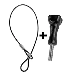 Stainless Steel Tether Lanyard Safety Strap with Screw (1Set)