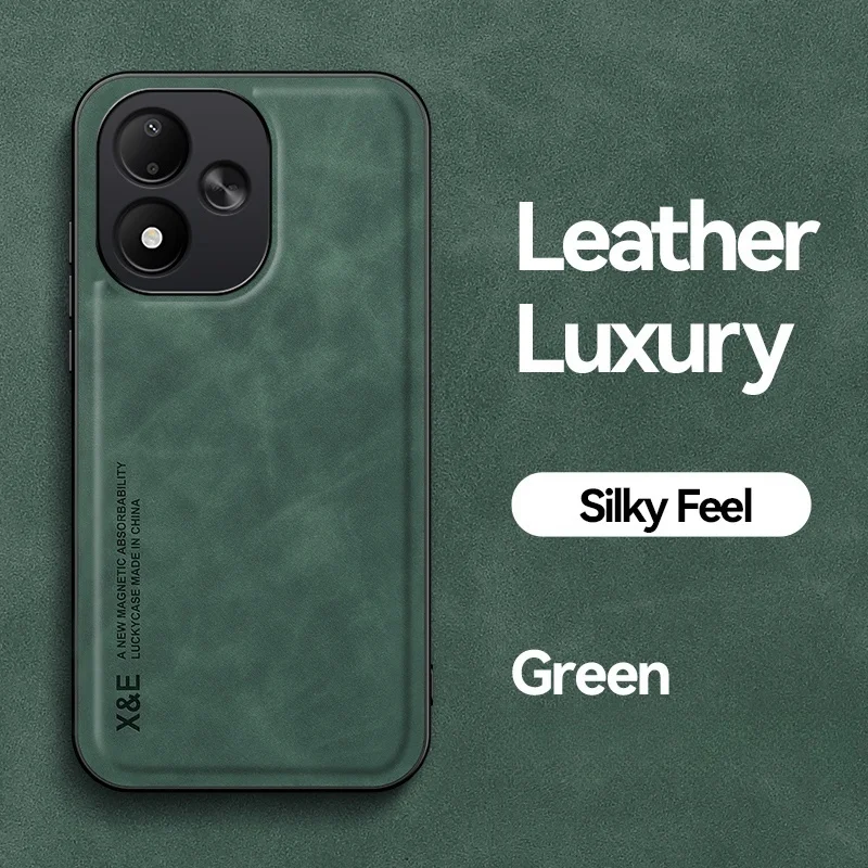 Luxury Magnetic Leather Phone Case - Soft Silicone Cover