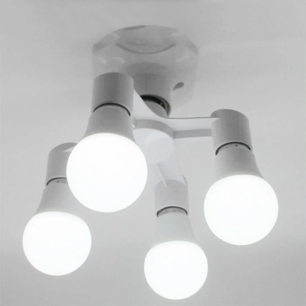LED Lamp Socket Adapter Holder 2 in 1/3 in 1/4 1/5 1 Base Socket Splitter