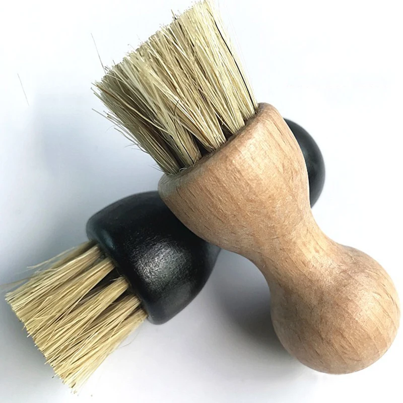 Mini Hog Bristle Brushes Home Cleaning Tool Boot Shoes Brush Practical Leather Shoes Supplies Multifunction Gourd Buffing Brush 5