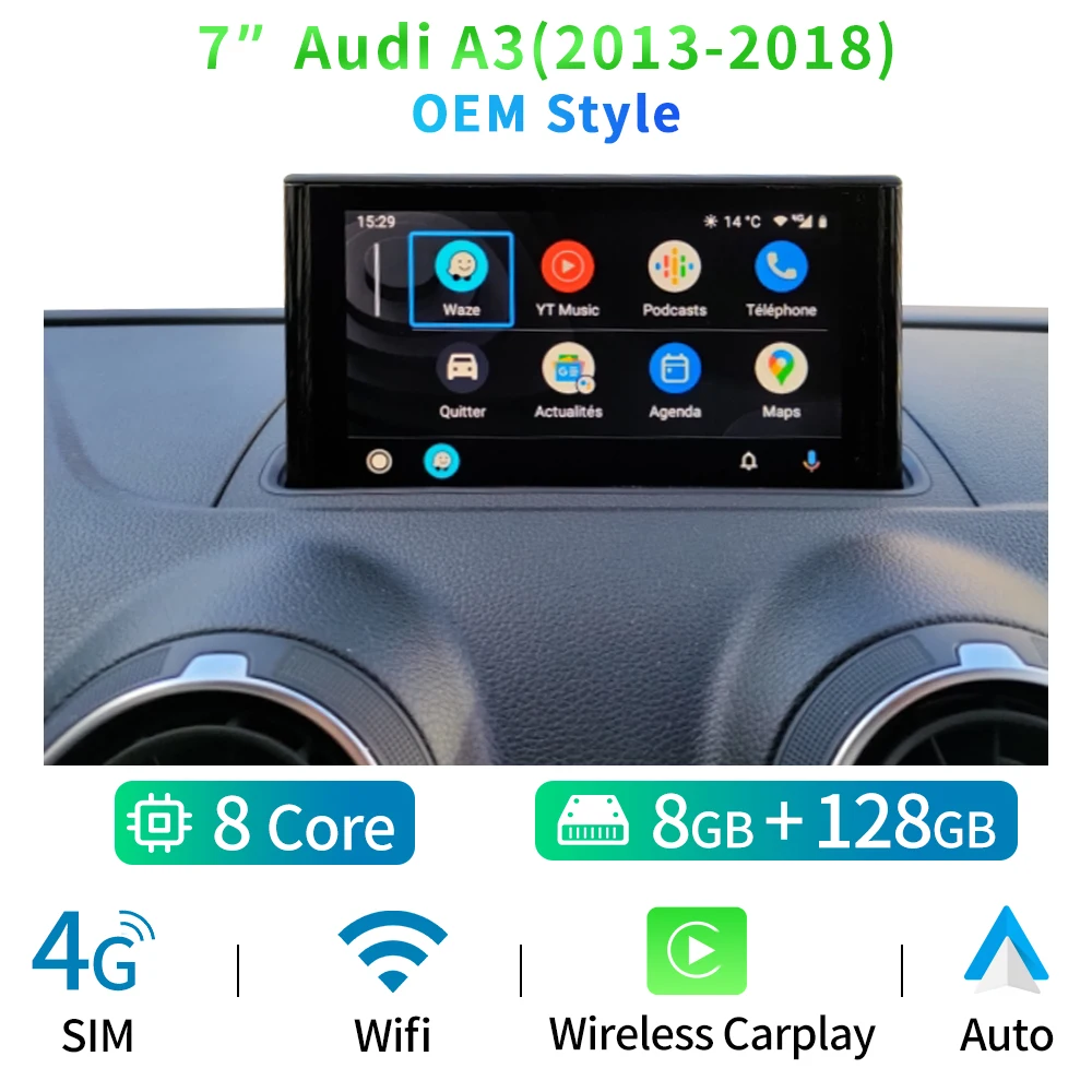 アクセサリー car play Fo r Audi A3 2013-2018 S9b34d2ea2af14223a9f9c3683f3a4