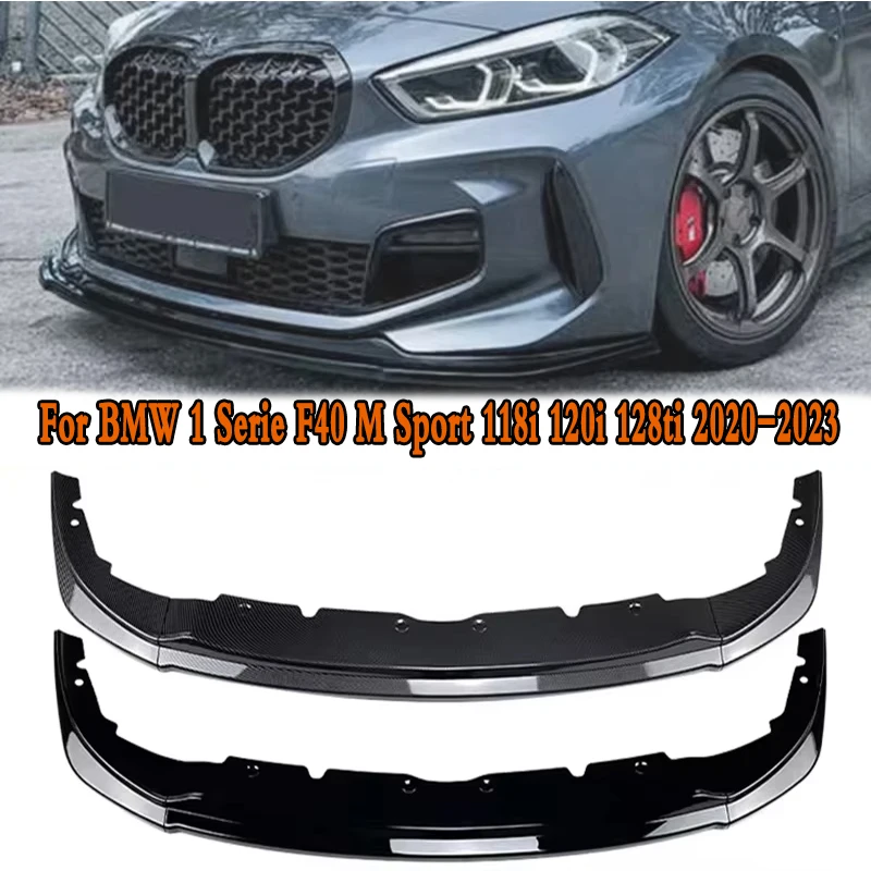 Spoiler Paraurti Anteriore Per BMW Serie 1 F40 M Sport 2020-2022 - Look Carbonio ABS - Foto 14