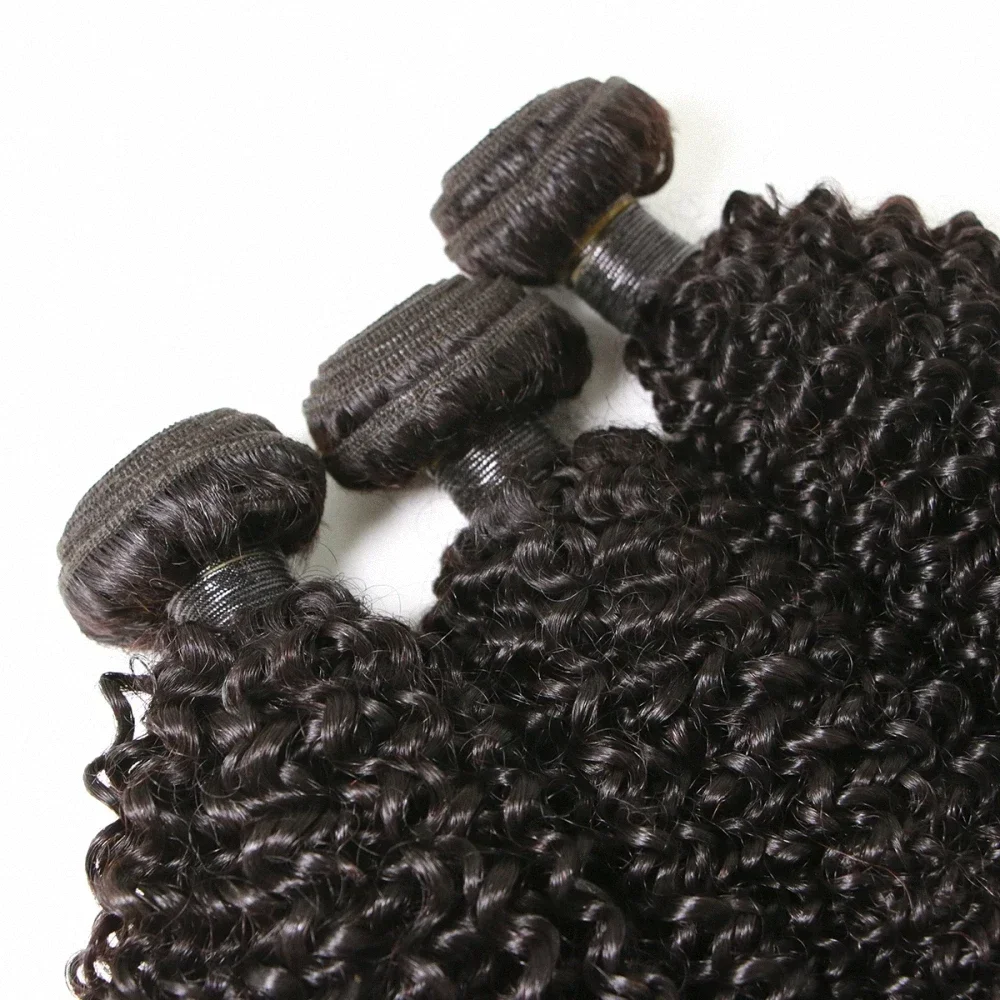 Brazilian Remy Hair Baby Deep Curly Bundles Human Hair 3 Bundles Natural Color High Quality Deep Curly Wave Extensiones