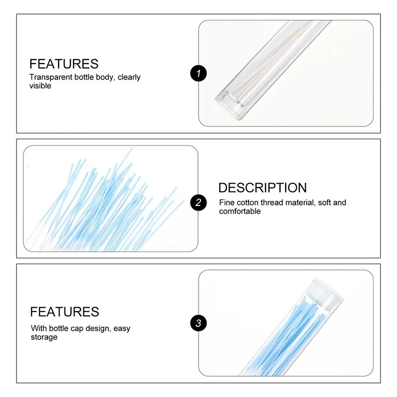 120/60pcs Ear Piercing Cleaning Effective Ear Hole Cleaner Tool Disposable Earrings Hole Clean Paper Line for Removing Dirt Odor 5