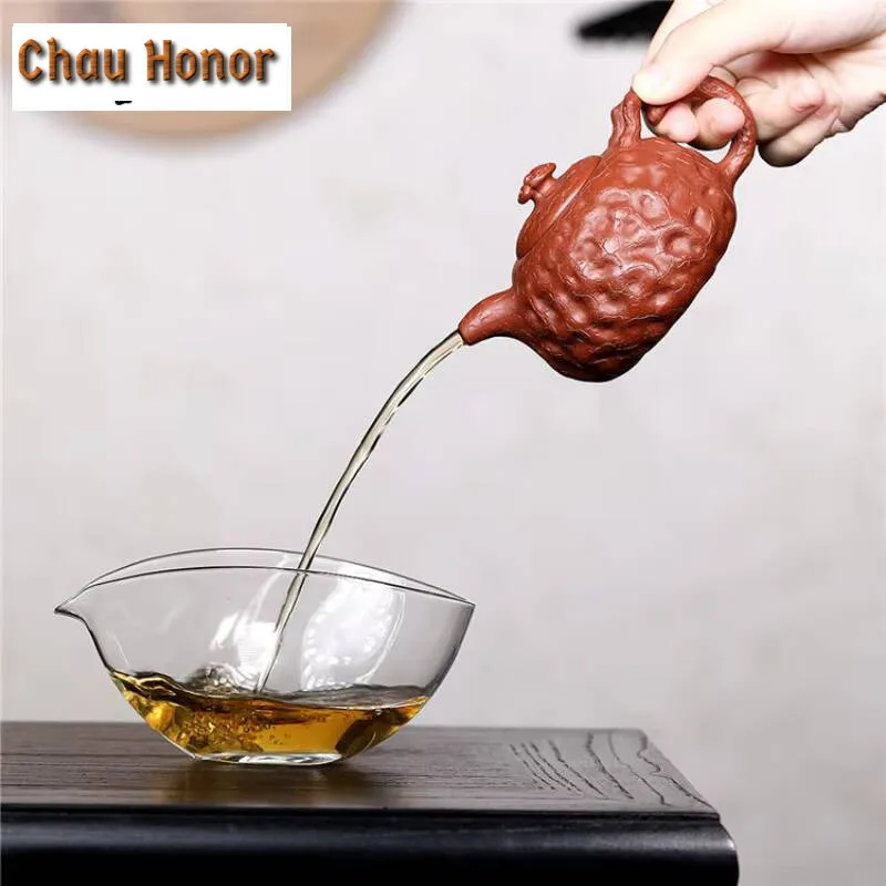 180ml Authentic Yixing Purple Clay Teapot Handmade Gongchun Pot Raw Ore Downhill Mud Kettle With Infuser Zisha Teaset Accessorie