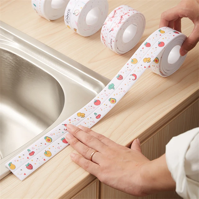 Bande De Calfeutrage Auto-adhésive, Imperméable, Anti-moisissure,  Protecteur De Bord Pour Le Bain, La Douche, Le Sol, L'évier De La Cuisine -  Stickers Muraux - AliExpress