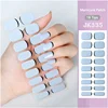 Semi-Cured Gel Nail Strips Full Adhesive Waterproof Semi-painted Gel Nails Sticker Harden In UV Lamp Need French Manicure 6