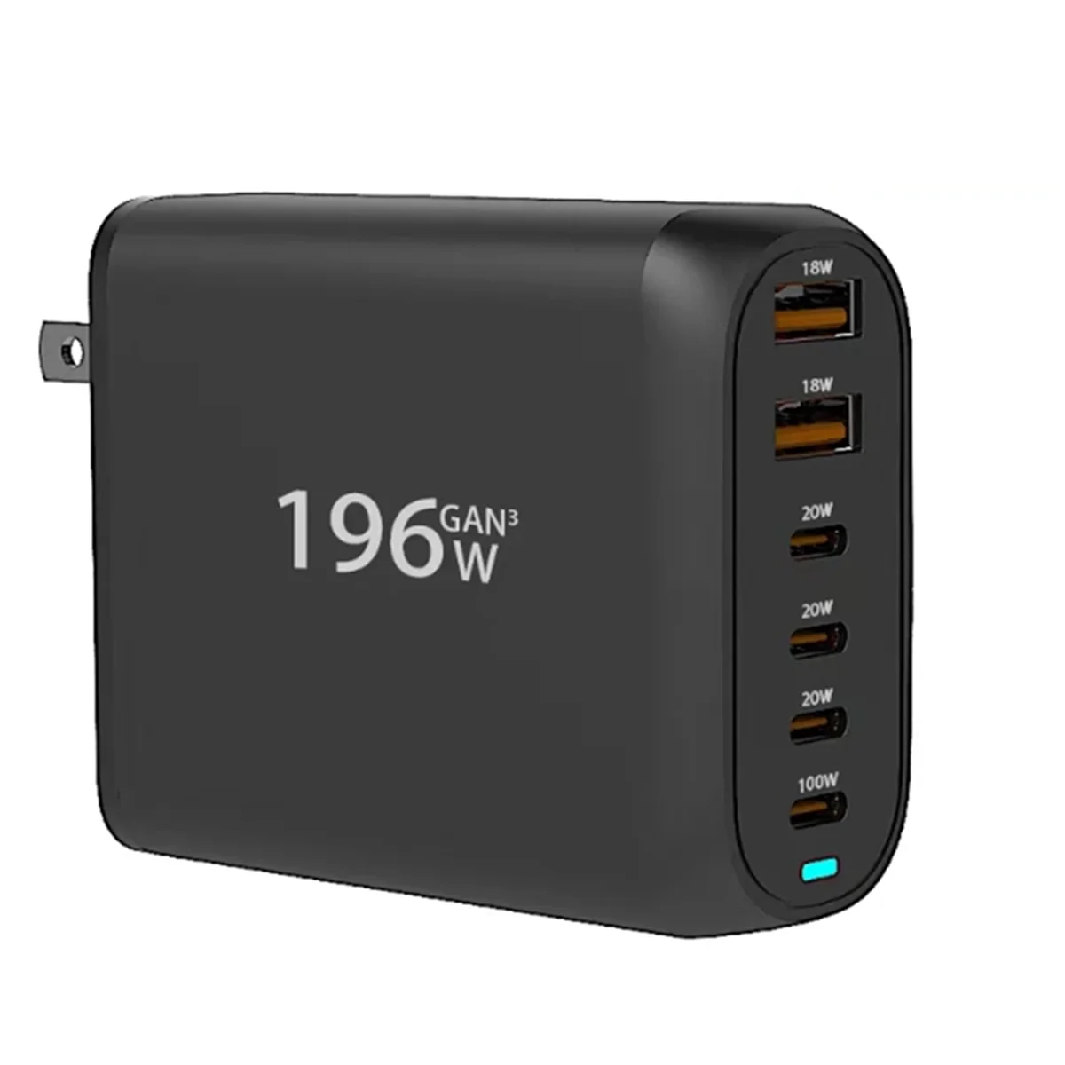 

Зарядное устройство сетевое с 6 USB-портами, 196 Вт, 6 портов