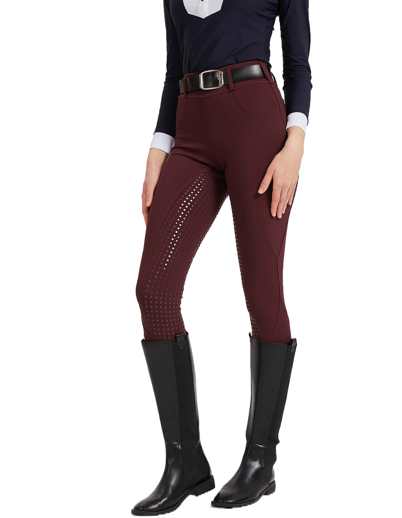 Professional horse riding pants silicone anti-slip quick-dry tight-fitting cycling sports pants for equestrian exams 4