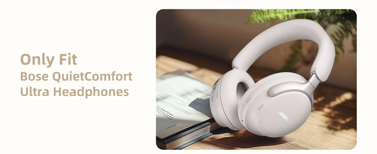 KUTOU Ear Pads Cushion for Bose QuietComfort Ultra QC Ultra Headphone Replacement Earpads Leather Soft Foam Cover Earmuffs