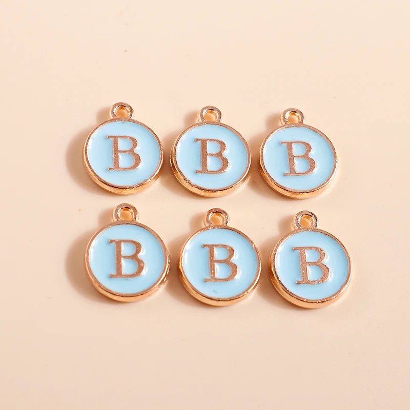 10 Stück, 4 Farben, niedliches Mini-Alphabet, 26 Buchstaben, Charms-Anhänger für DIY-Namen, Schmuck, Halskette, Armband, Ohrringe, Geburtstagsgeschenke – Detail 9