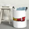 DBZ Logo Foldable Laundry Baskets Dirty Clothes Home Organizer Large Waterproof Hamper For Home Kids 5