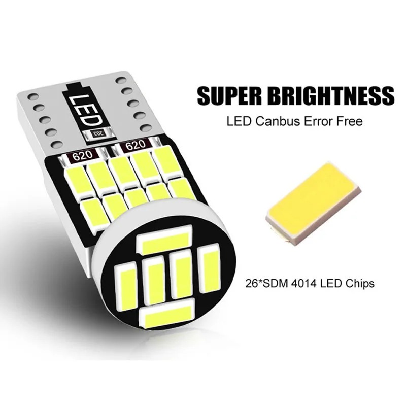 20/10/4pcs T10 W5W 194 501 Led Canbus No Error Car Interior Light